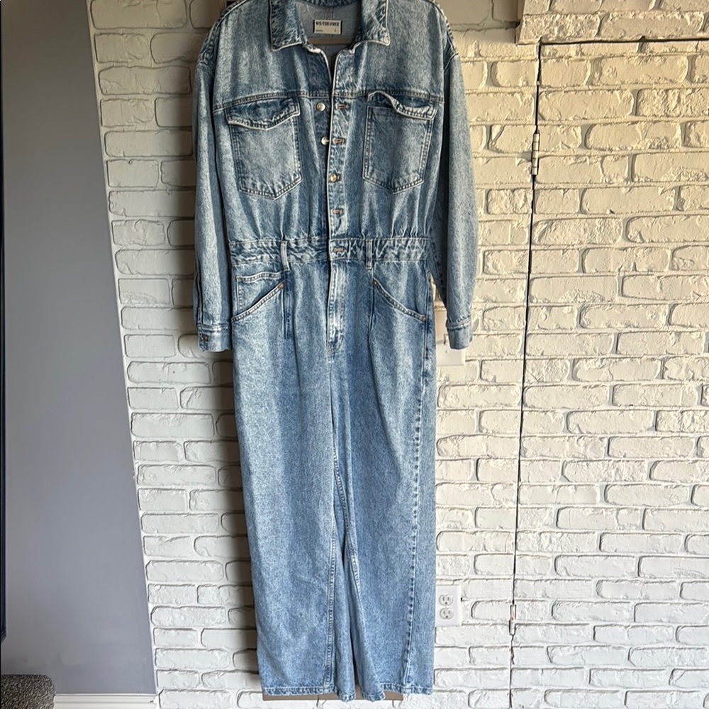 We The Free - Denim Long Sleeve Jumpsuit